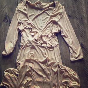 Very light pink cross over dress